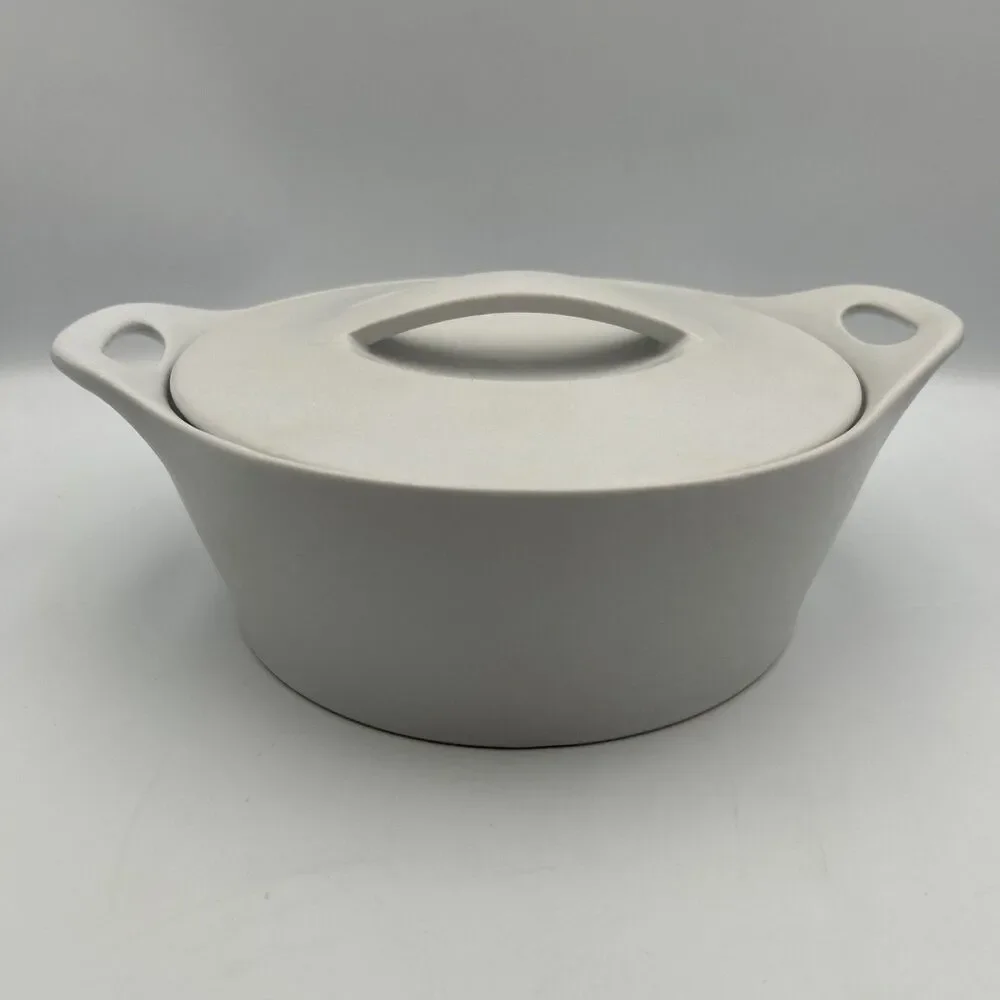 CorningWare Creations Stoneware Covered Casserole Oven Dish 1.5qt White